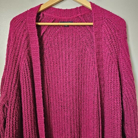 EUC AMERICAN EAGLE OUTFITTERS MAGENTA LONG OPEN CARDIGAN SIZE M - Picture 8 of 14